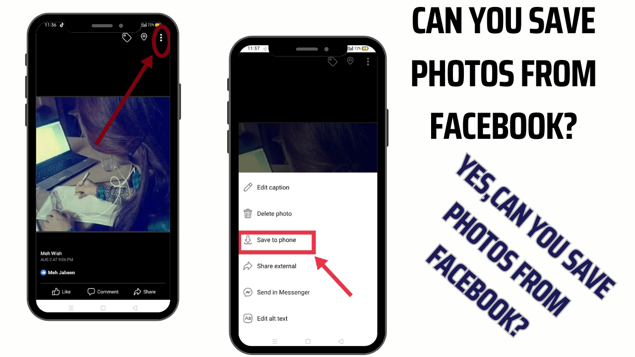 Can you save photos from Facebook?
