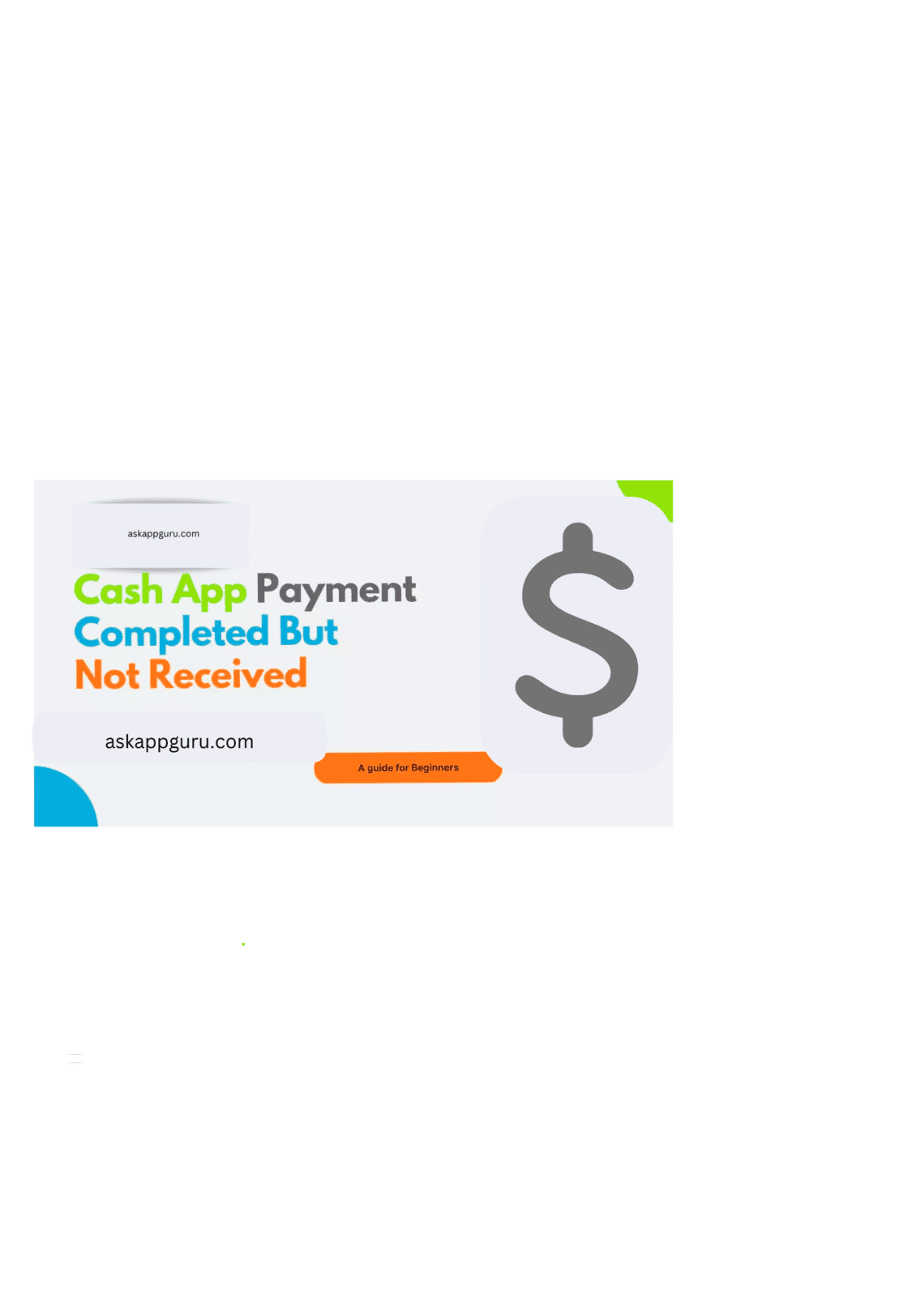 cash app payment completed but not received